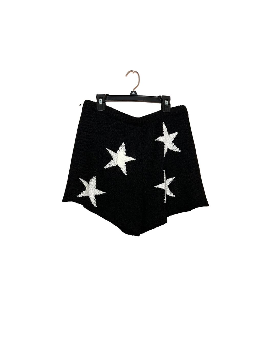 Altar'd State Star-Print Lounge knit Shorts sz large black white